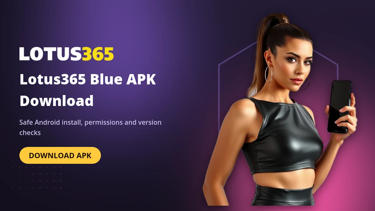 Lotus365 Blue APK download for Android banner with install call to action